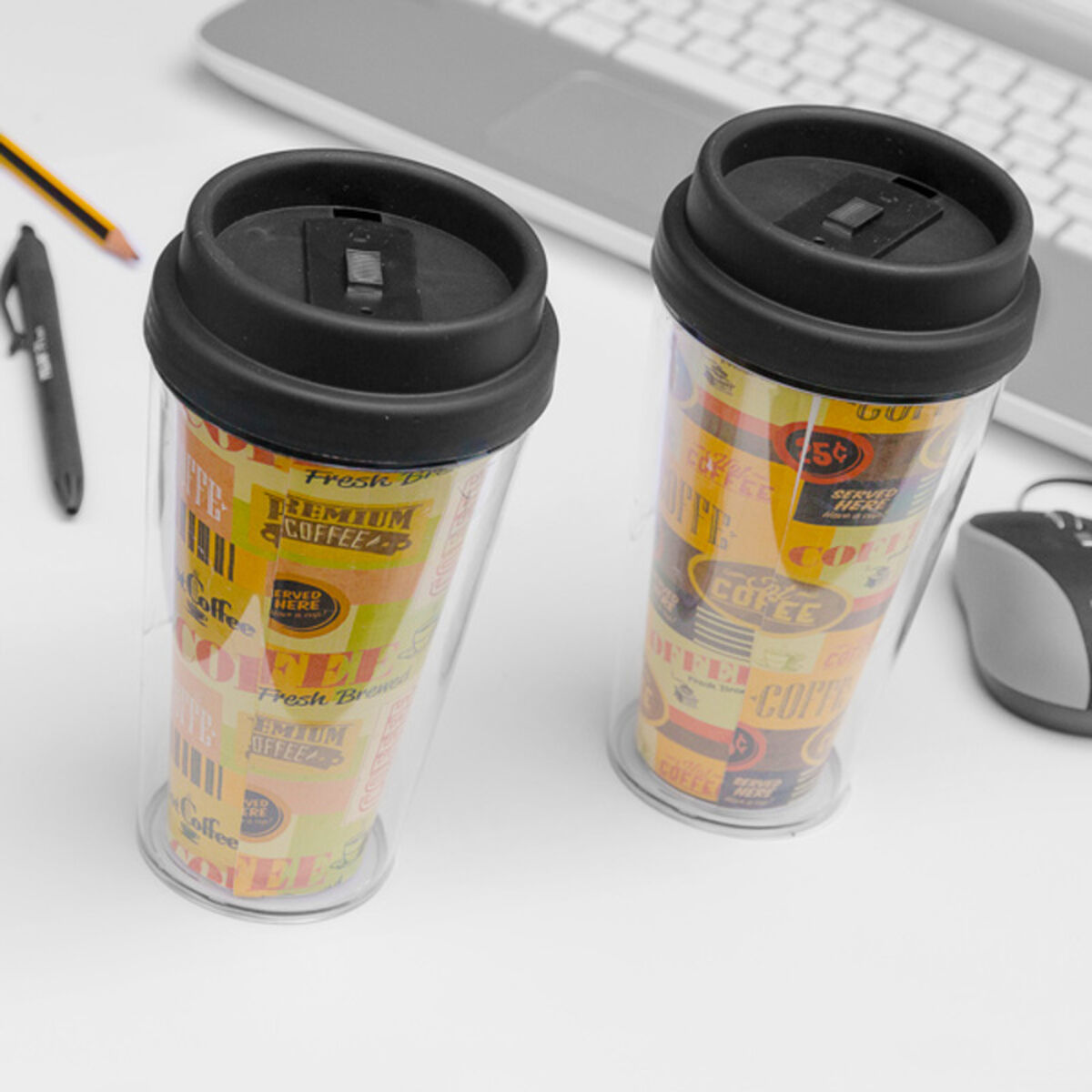 Стакан с Крышкой и Двойными Стенками Coffee-5