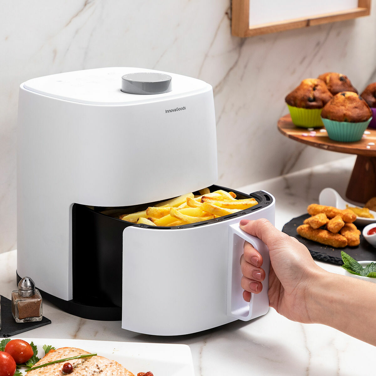 Аэрофритюрница InnovaGoods Белый 1200 W 2 L (Пересмотрено B)-4
