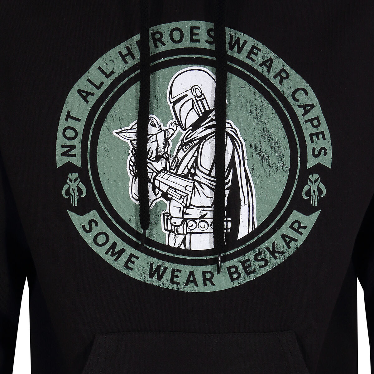 Толстовка с капюшоном мужская The Mandalorian Wear Beskar Чёрный-2