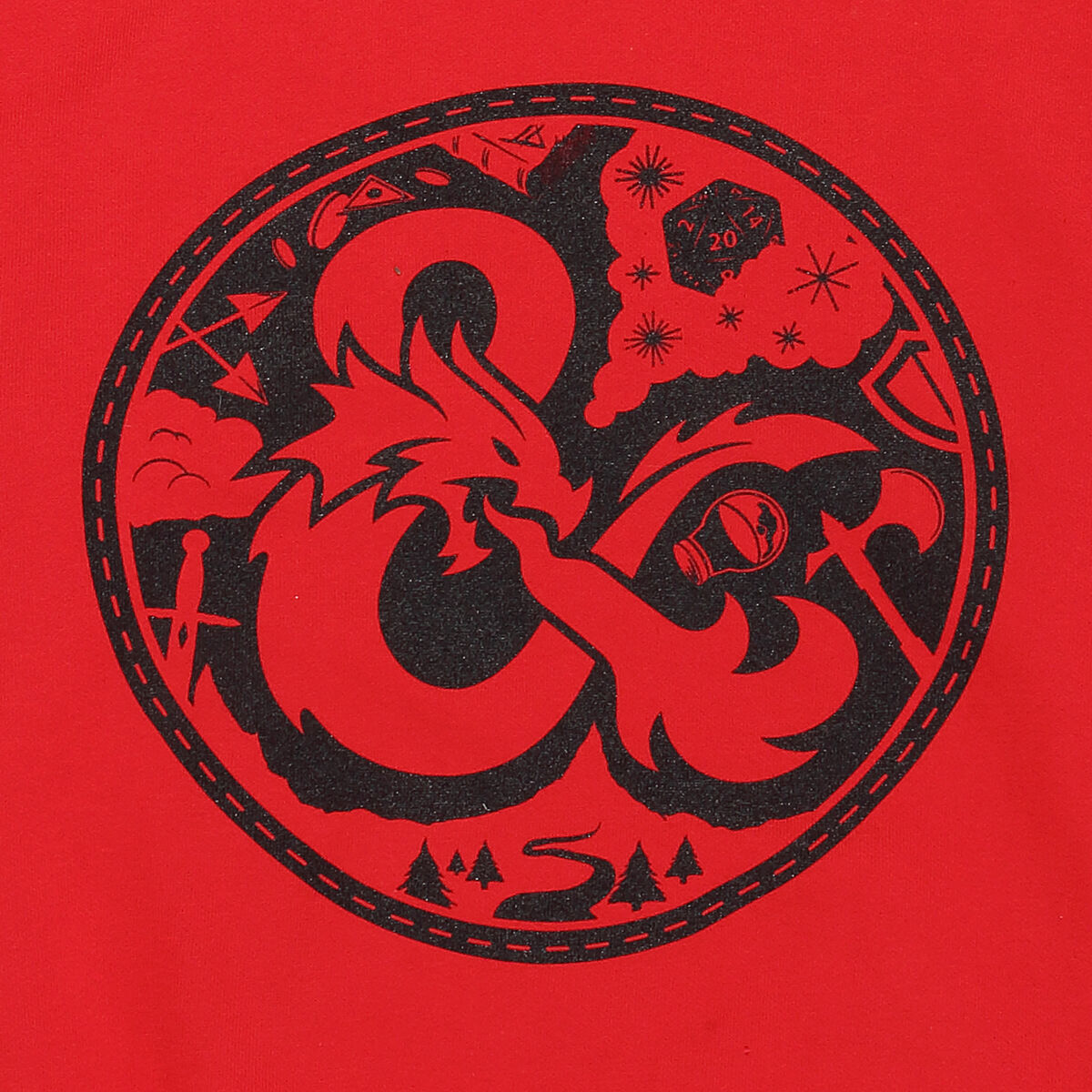 Толстовка с капюшоном унисекс Dungeons & Dragons Logo Красный-2