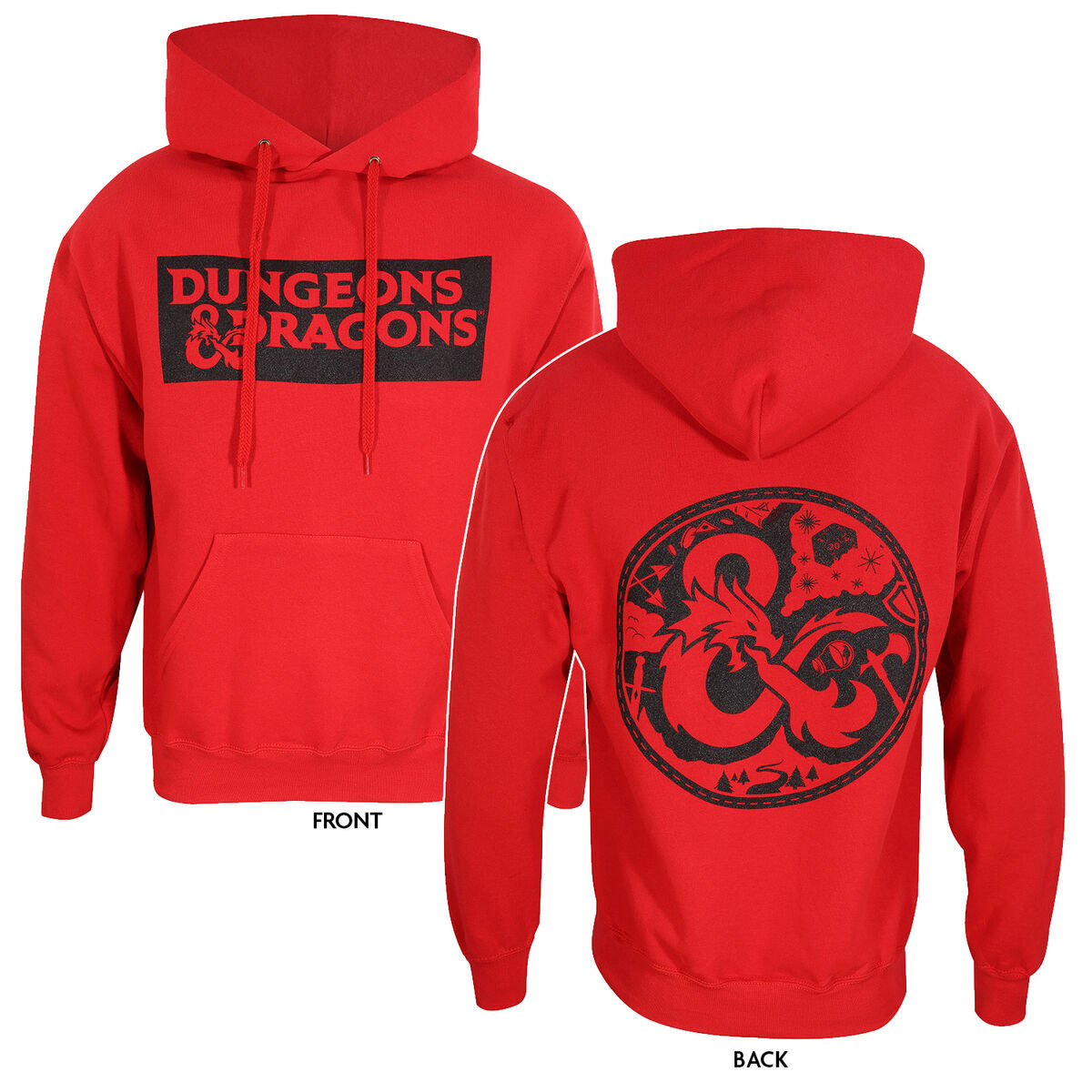 Толстовка с капюшоном унисекс Dungeons & Dragons Logo Красный-5