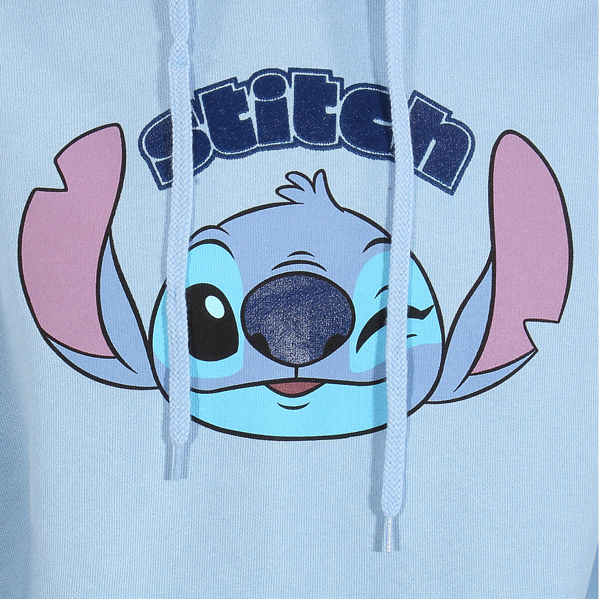 Толстовка с капюшоном унисекс Stitch Cute Face Синий-2