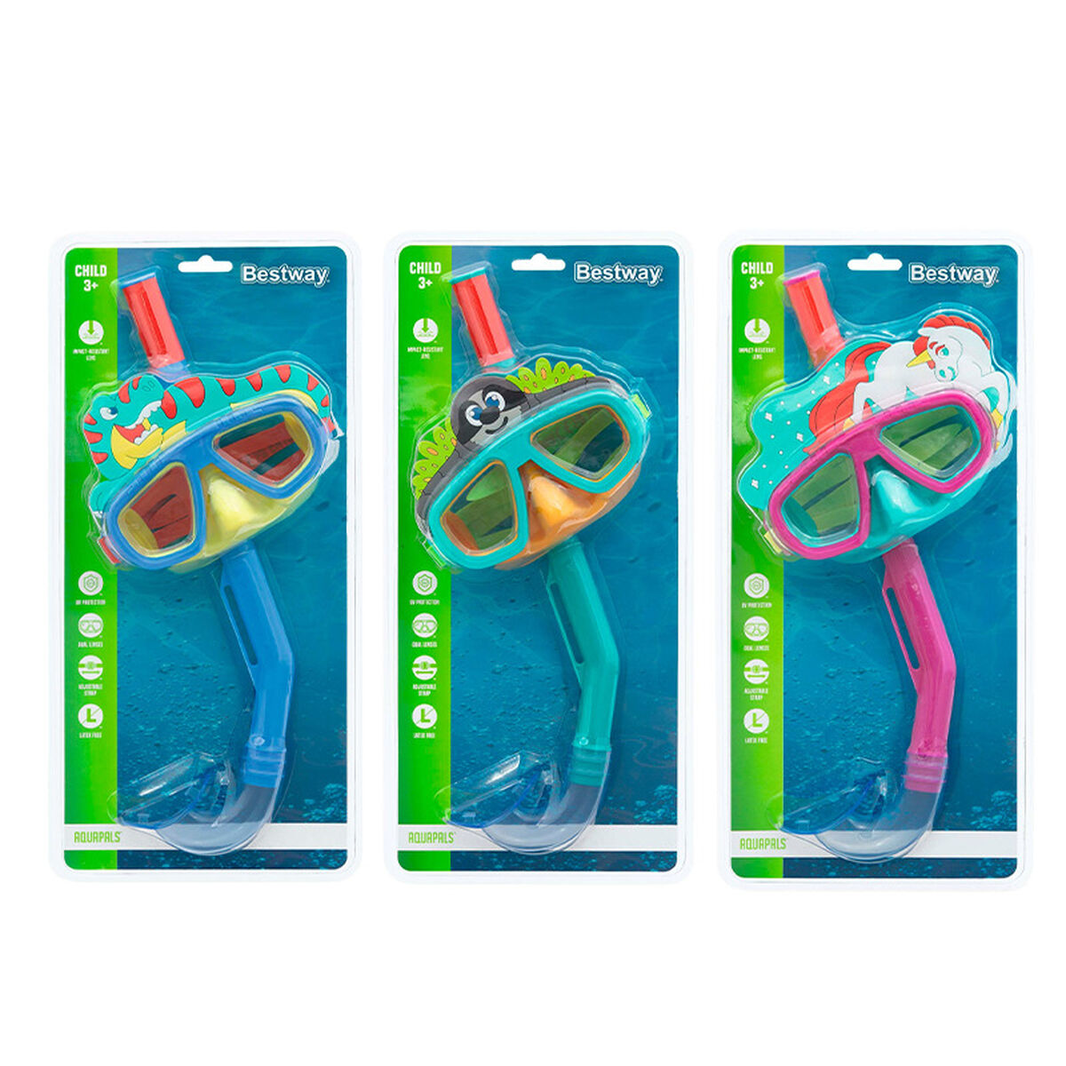Детские очки для ныряния с трубкой Bestway-5