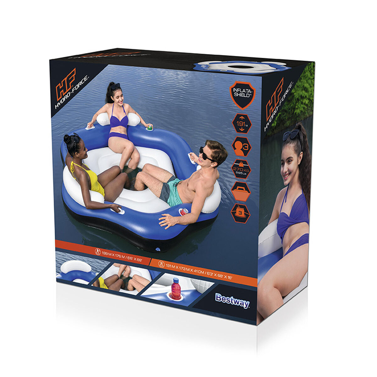 Надувной остров Bestway 199 x 176 cm-2