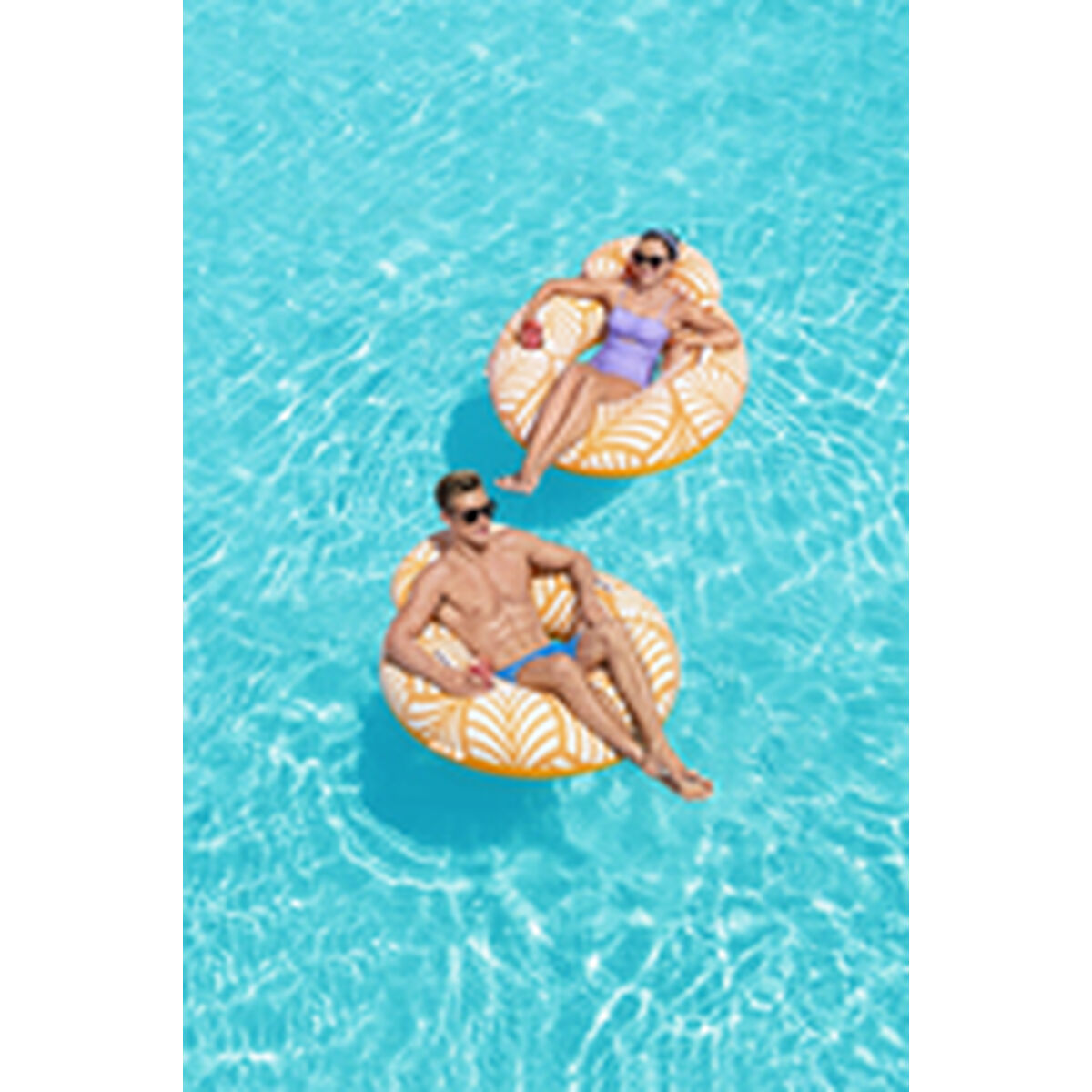 Надувное кресло для бассейна Bestway Deluxe 118 x 117 cm Оранжевый-6