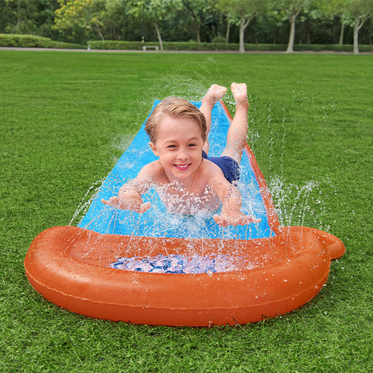 Водная горка Bestway 488 x 82 cm скольжение-3