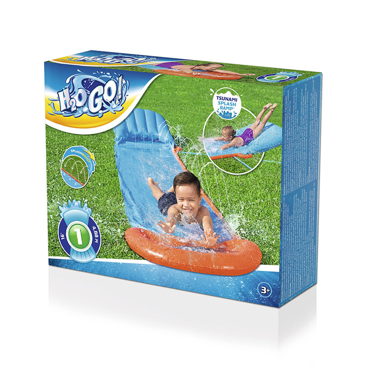 Водная горка Bestway Tsunami 488 x 82 cm скольжение-2