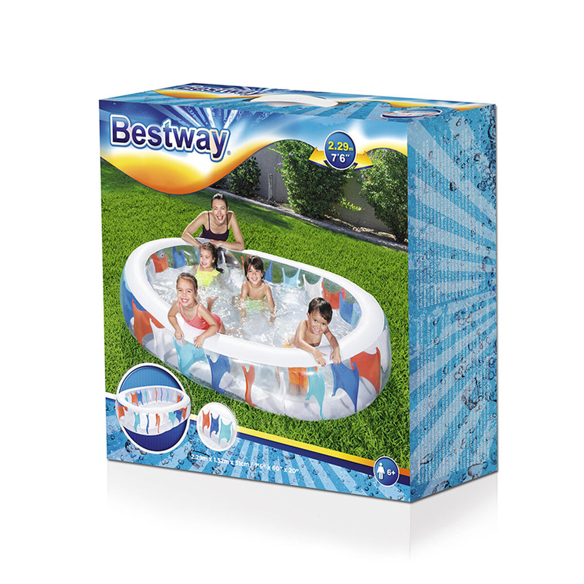 Надувной бассейн Bestway Разноцветный 229 x 152 x 51 cm-3