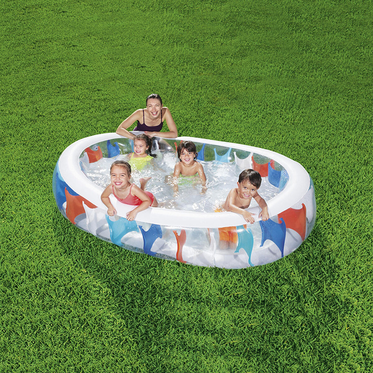 Надувной бассейн Bestway Разноцветный 229 x 152 x 51 cm-4