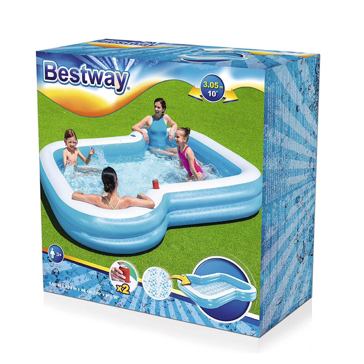 Детские надувное кресло Bestway Разноцветный 305 x 274 x 46 cm-2
