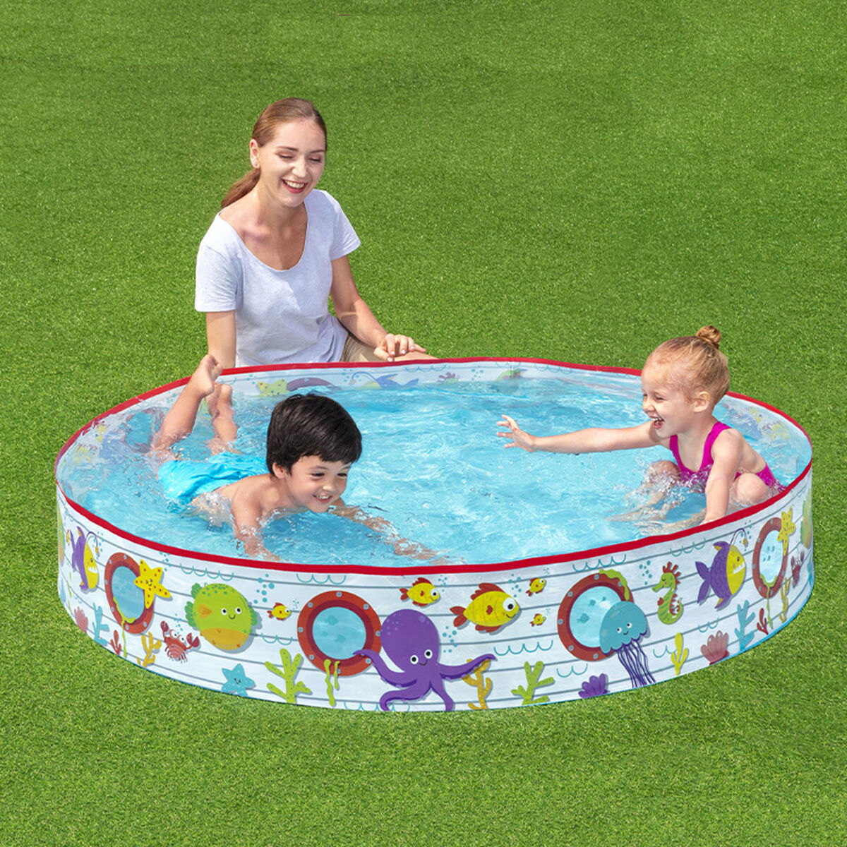 Детские надувное кресло Bestway Рыбы 152 x 25 cm-3