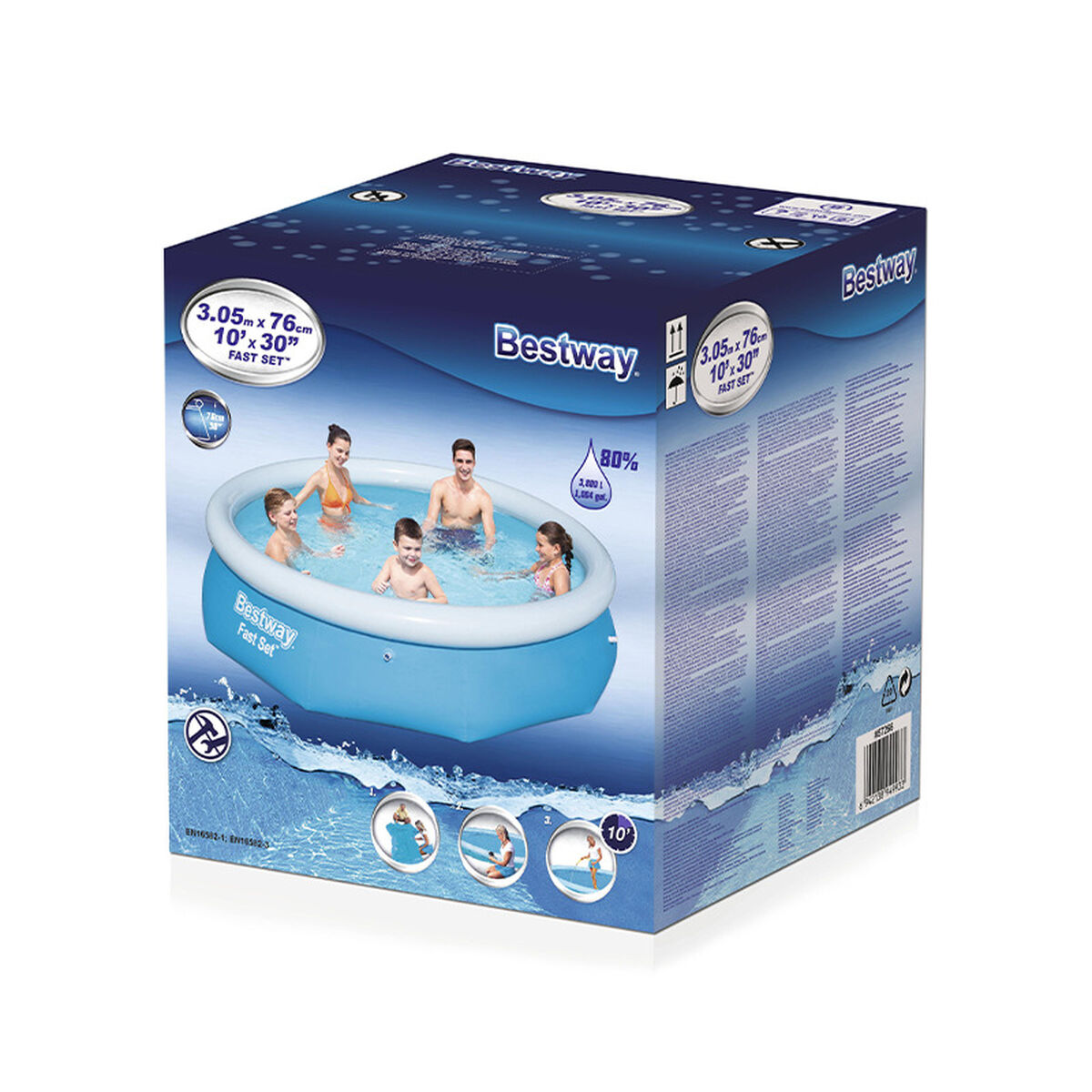 Надувной бассейн Bestway Синий 3800 l 305 x 76 cm-2