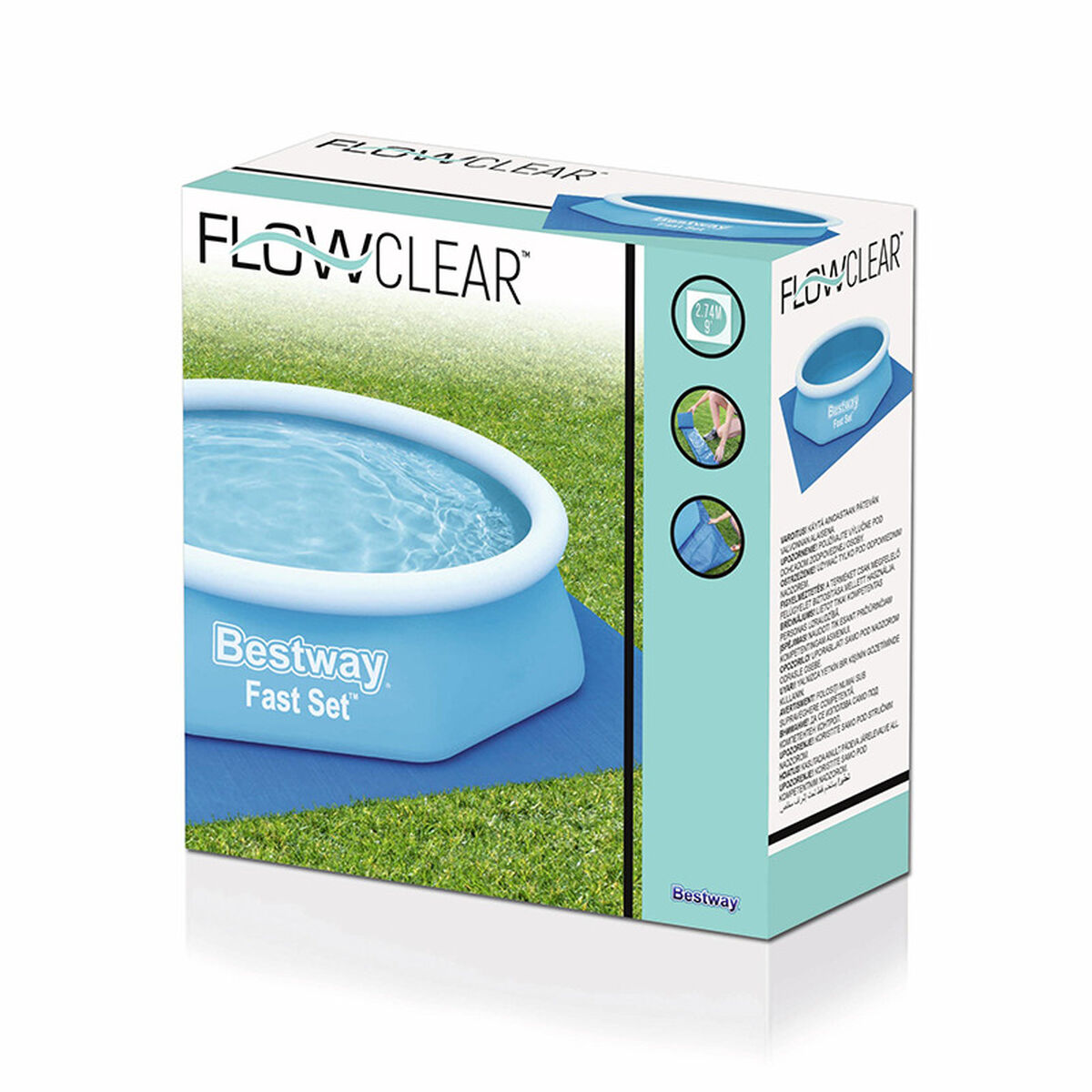 Protective flooring for removable swimming pools Shine Inline 274 x 274 cm-2