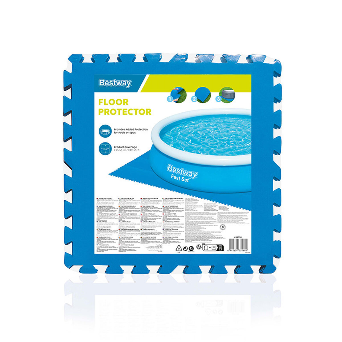 Защитный пол для съемных бассейнов Bestway 50 x 50 cm-2