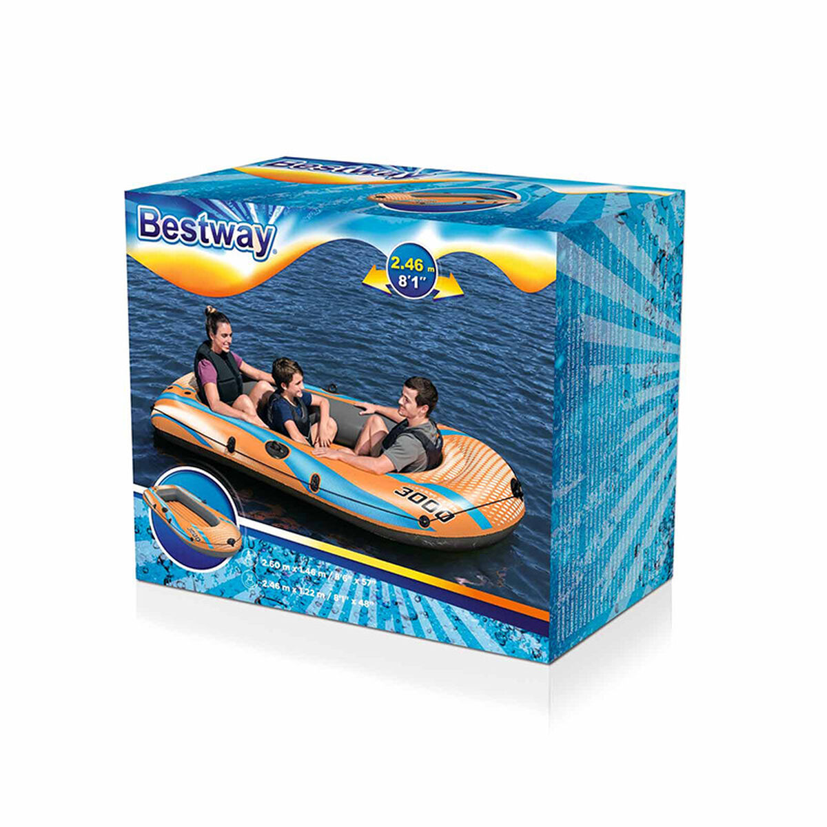 Надувная лодка Bestway Kondor Elite 3000 246 x 122 x 45 cm-6