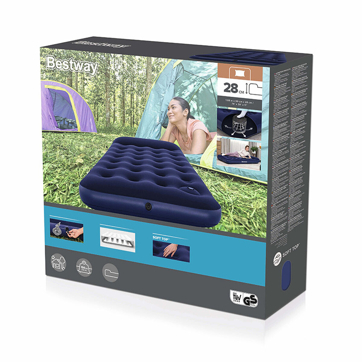 Надувной матрас Bestway 188 x 99 x 28 cm-2