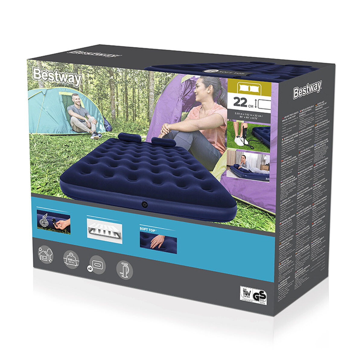 Надувной матрас Bestway 203 x 152 x 22 cm-2