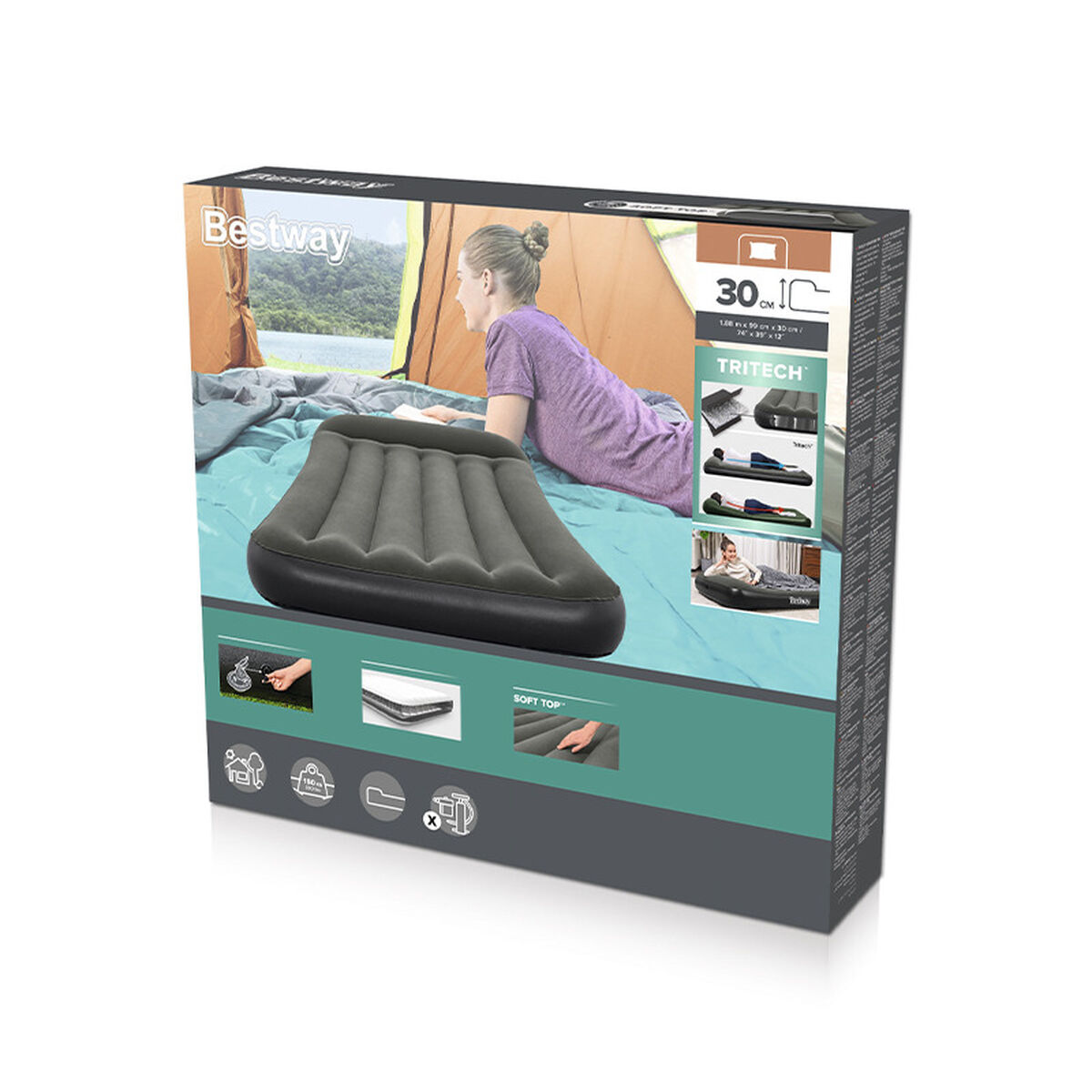 Надувной матрас Bestway 188 x 99 x 30 cm-2