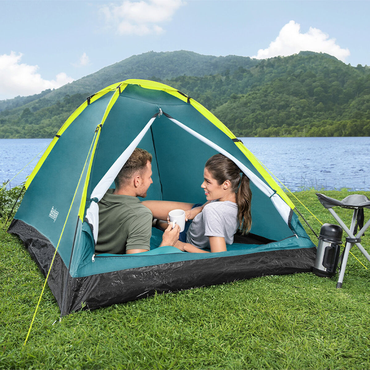 Загородный магазин Bestway Зеленый 210 x 210 x 130 cm-3