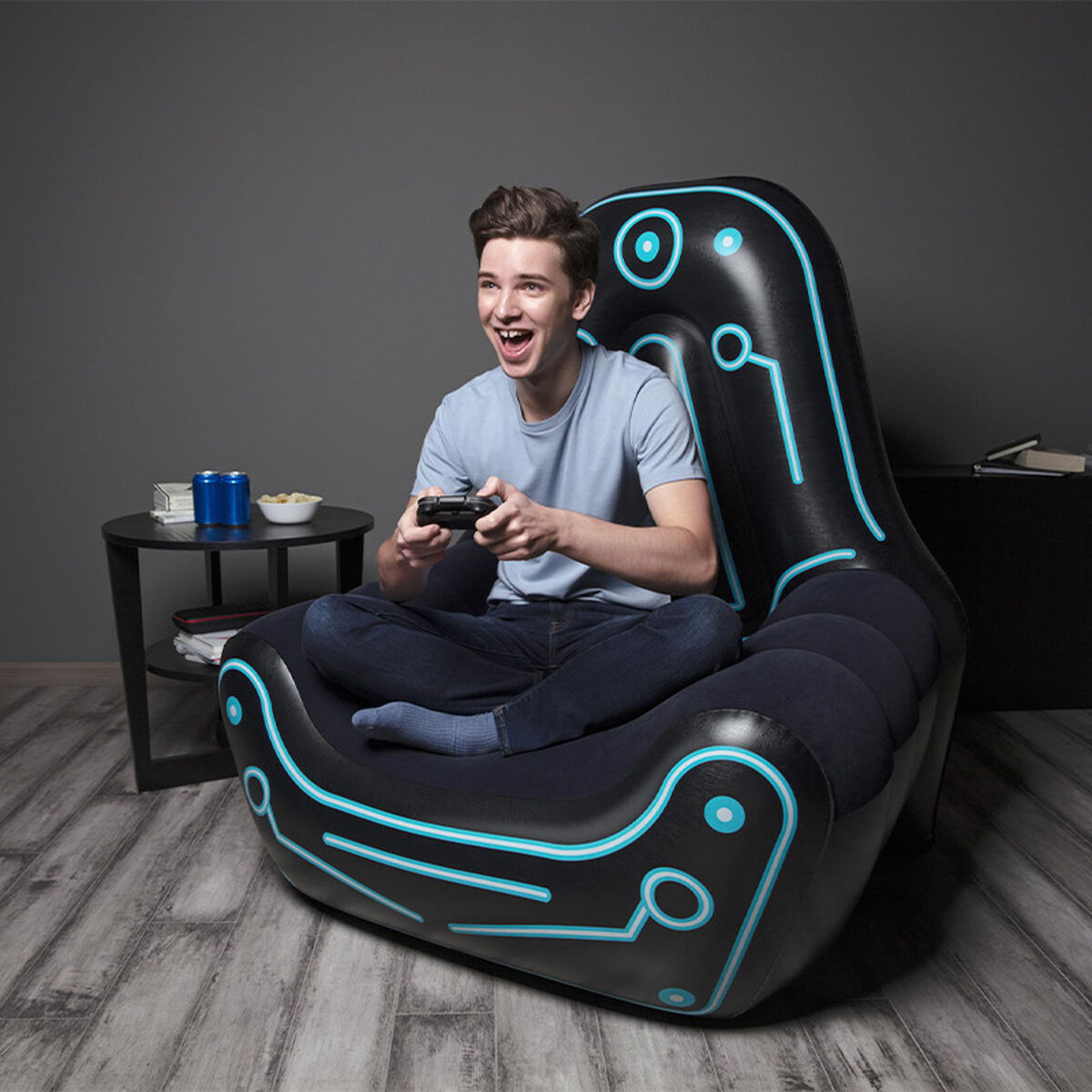 Надувное кресло Bestway Gamer Чёрный 112 x 99 x 125 cm-3