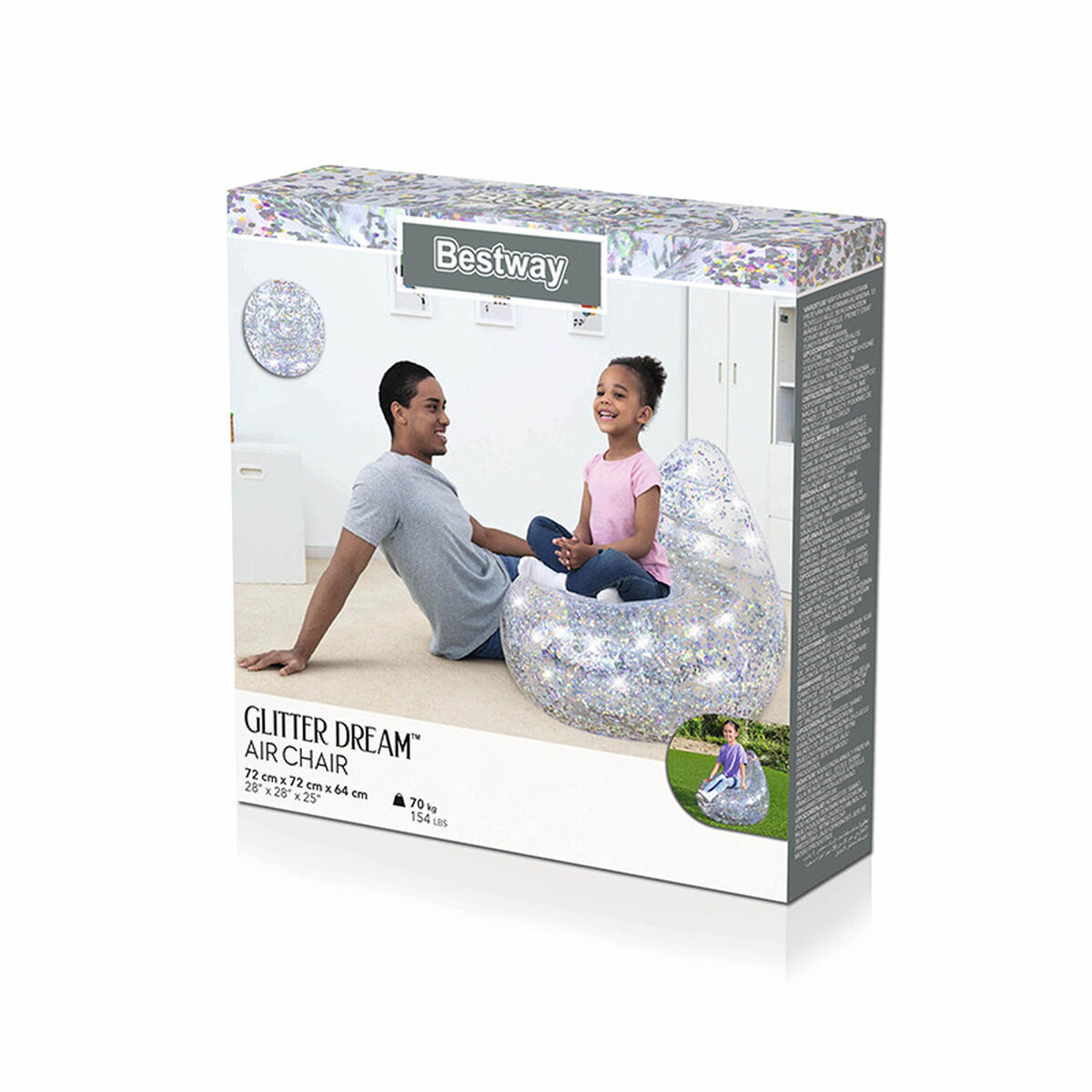 Надувное кресло Bestway Разноцветный 72 x 72 x 64 cm Пурпурин-2