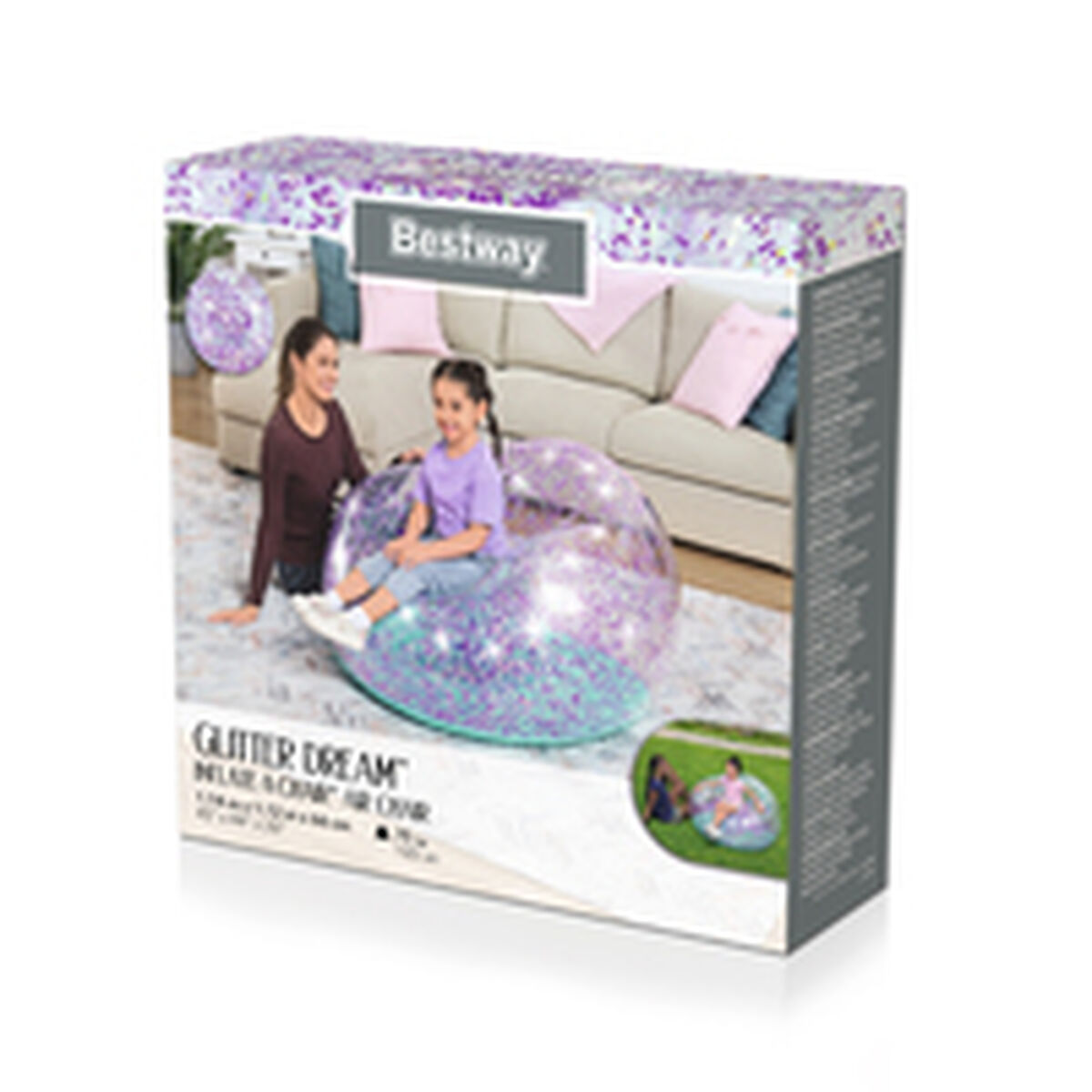 Надувное кресло Bestway Разноцветный 114 x 112 x 66 cm Пурпурин-8