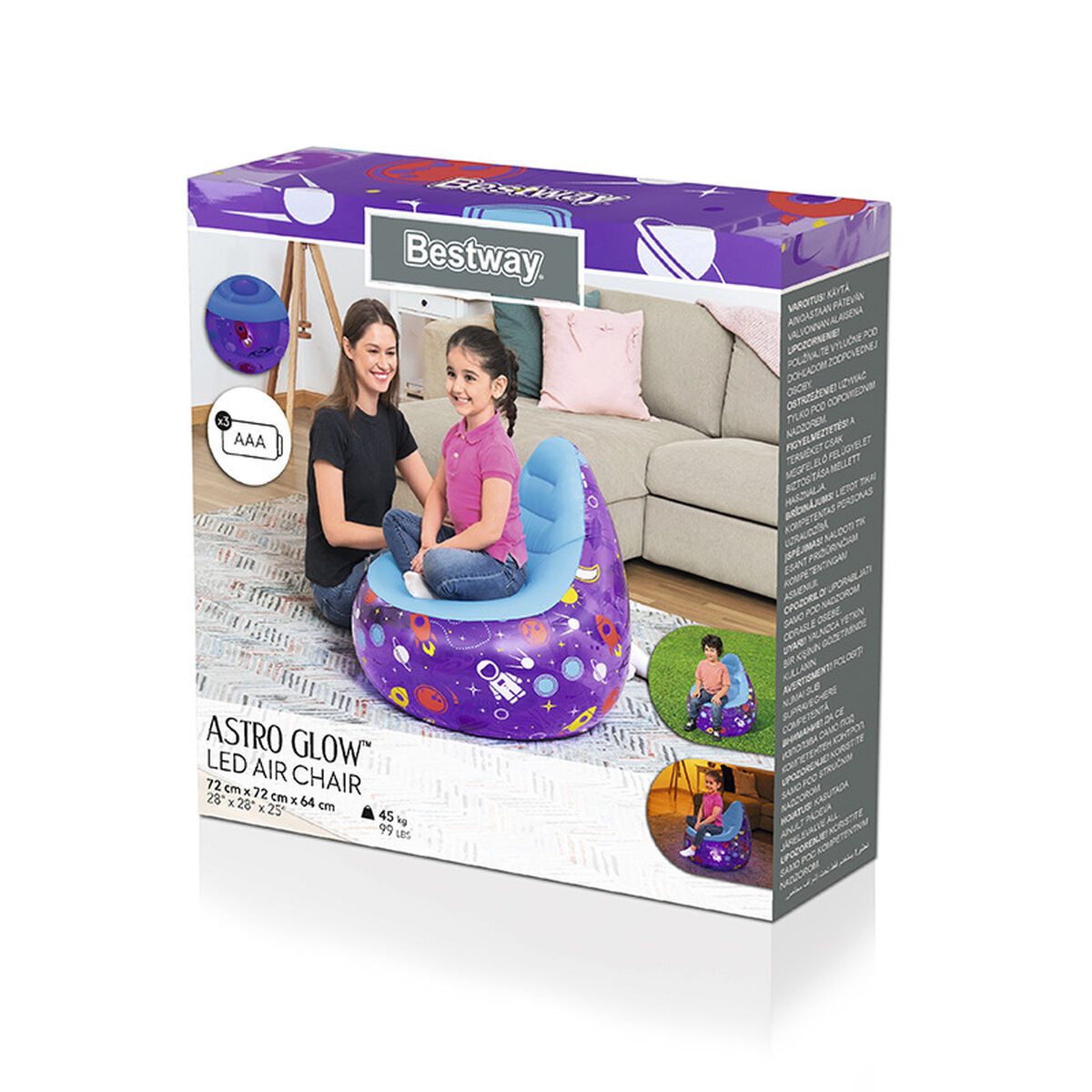Надувное кресло Bestway Разноцветный 72 x 72 x 64 cm Космический корабль-2