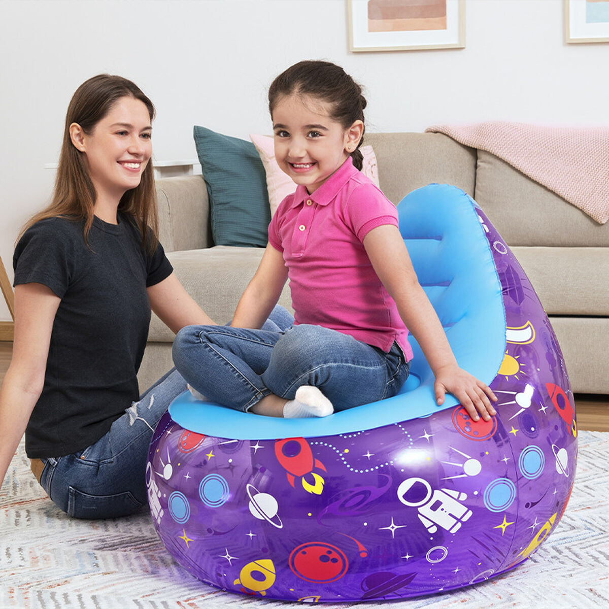 Надувное кресло Bestway Разноцветный 72 x 72 x 64 cm Космический корабль-3