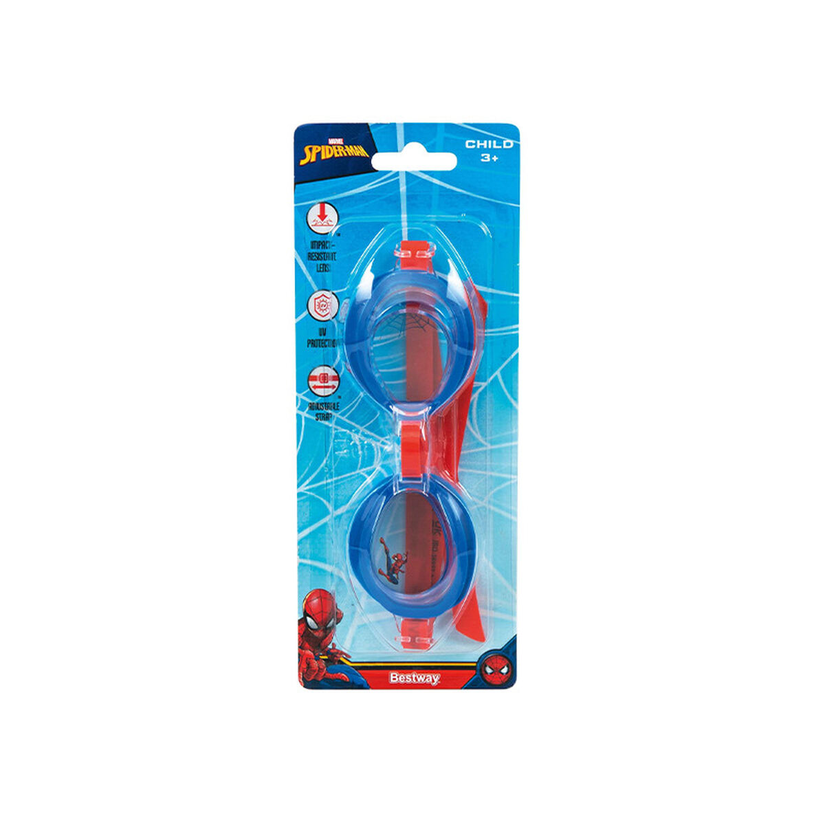 Детские очки для плавания Bestway Синий Spiderman (1 штук)-2