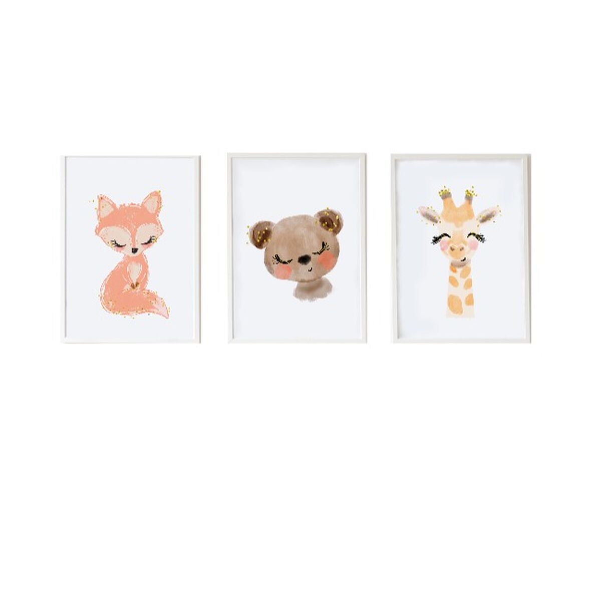 Листов Crochetts 33 x 43 x 2 cm Медведь Жираф Лиса 3 Предметы-2