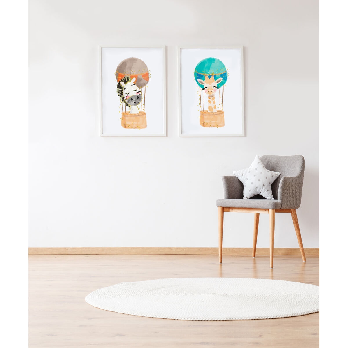 Листов Crochetts 33 x 43 x 2 cm Зебра Жираф 2 Предметы-2