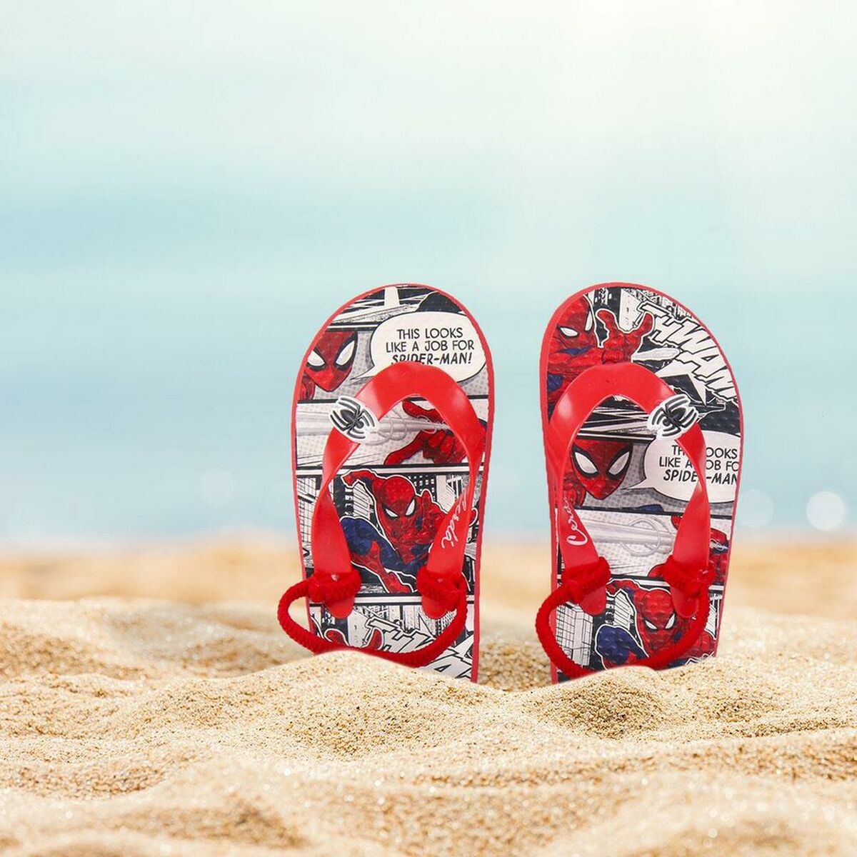 Spider-Man Red Baby Flip Flops
