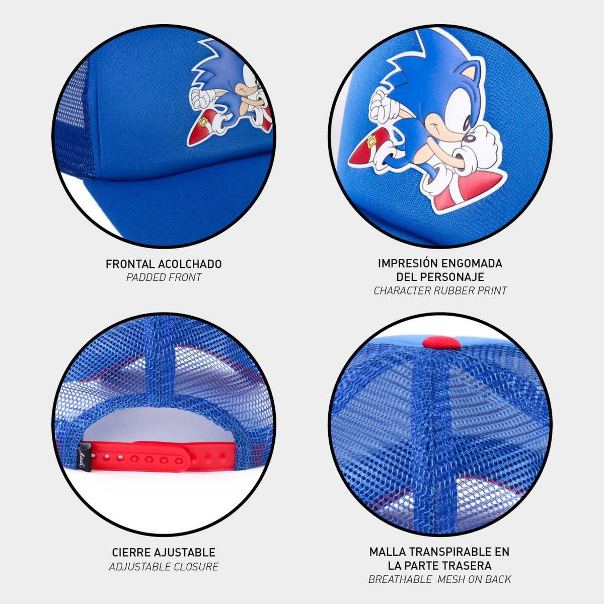 Детская кепка Sonic Синий (55 cm)-6