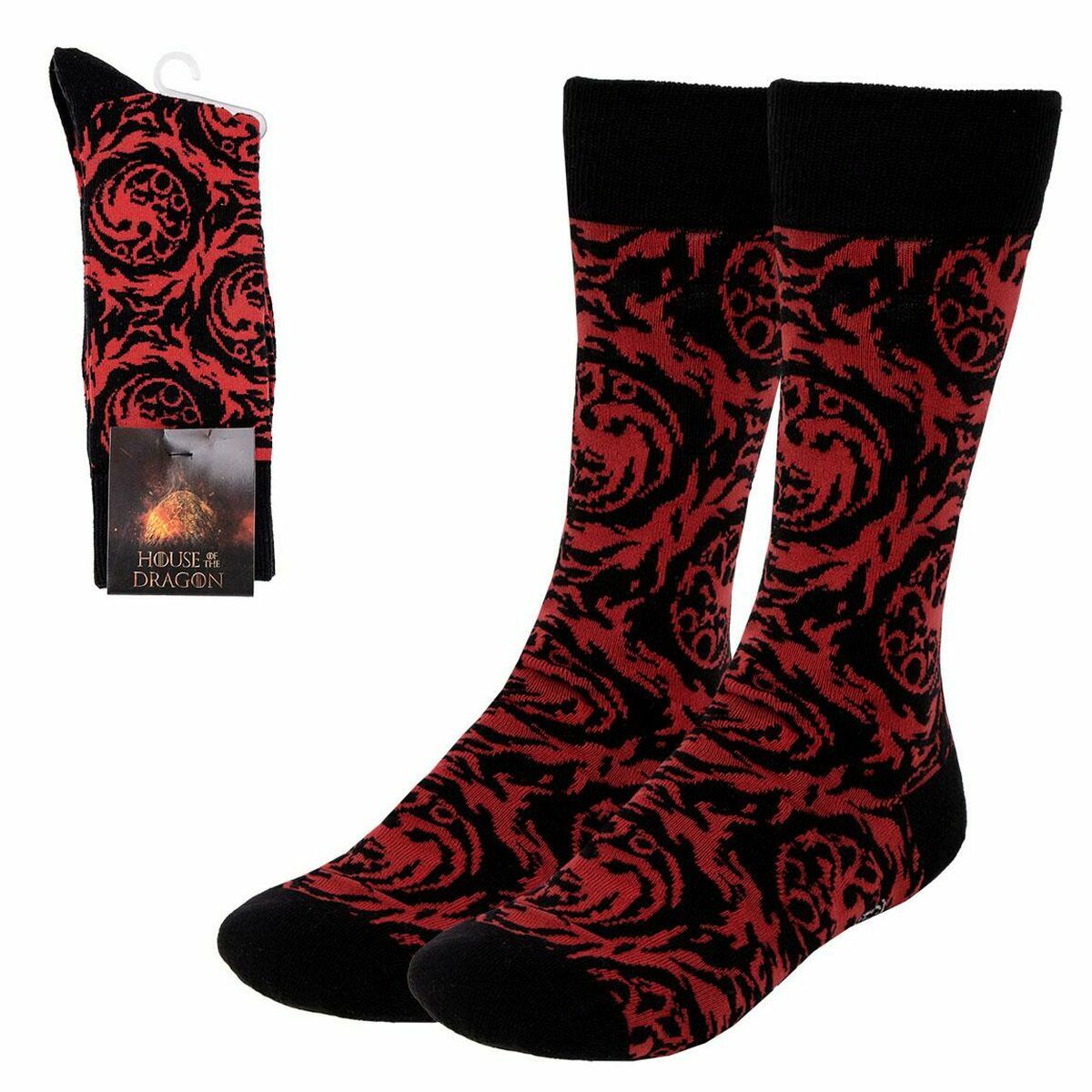 House of Dragon Targaryen Black Socks