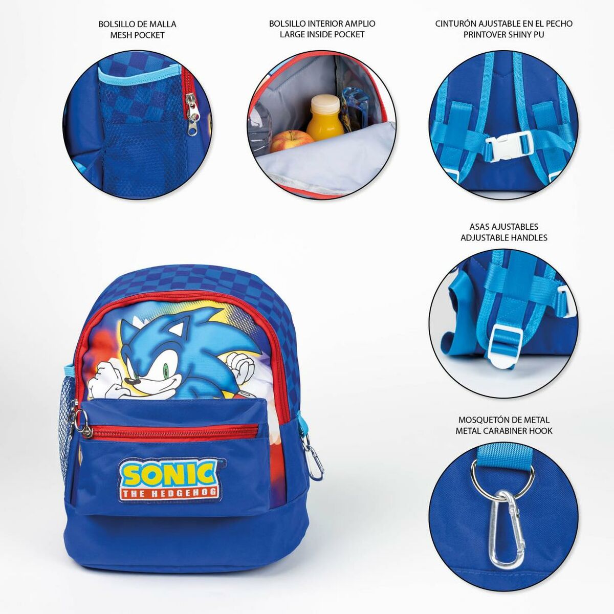 Походный рюкзак Sonic Детский 25 x 27 x 16 cm Синий-7