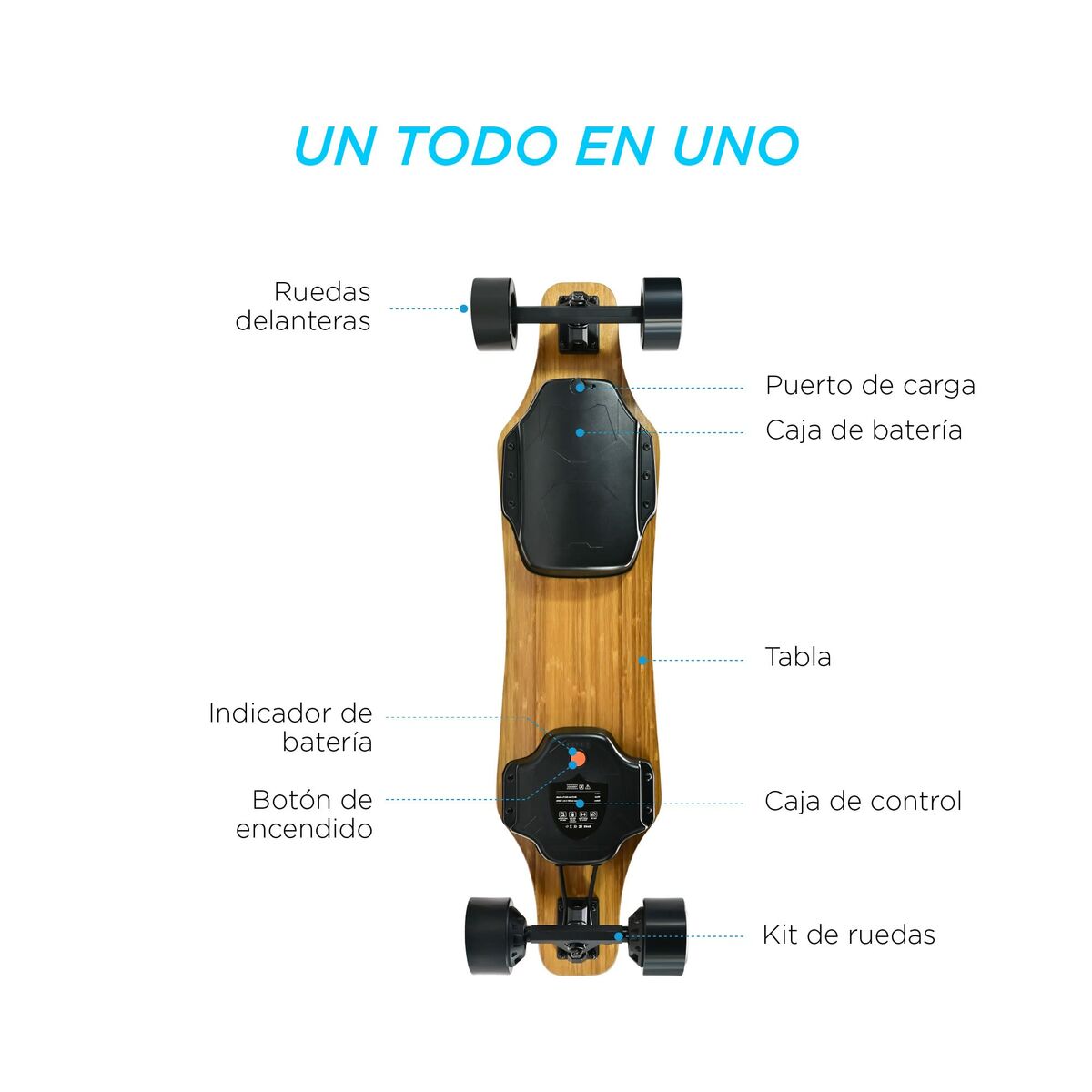 Longboard KSIX H2B-02 Pro 450W 25 KM/H ( 97 x 23,5 x 12 cm)-8