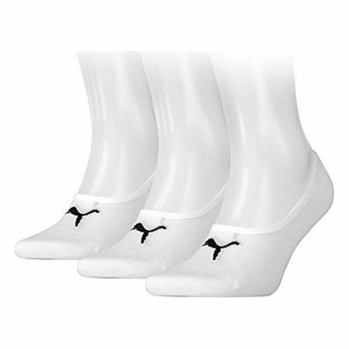 Puma FOOTIE Short Socks (3 Pairs) White-3
