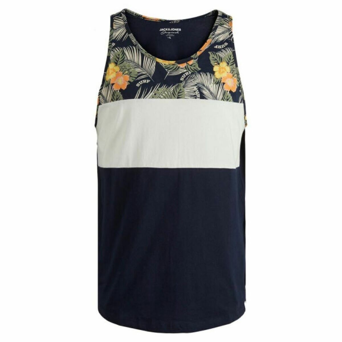 Детский Футболка с коротким рукавом JORVENICE BLOCK TANK TOP Jack & Jones 12210056 Морской-3