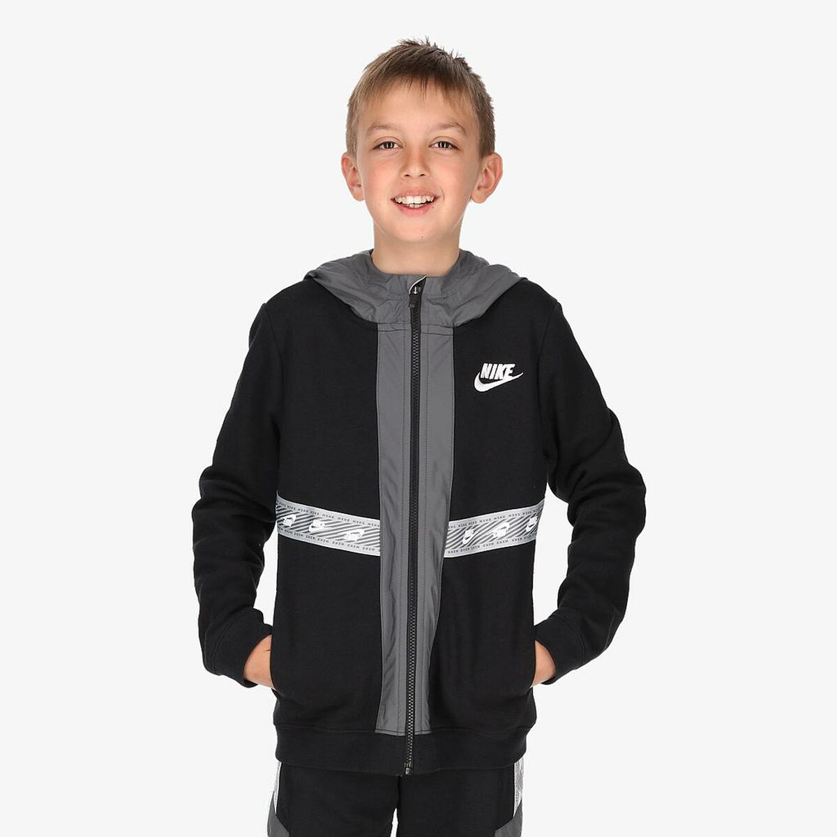 Детская спортивная куртка Nike Чёрный Хлопок-2
