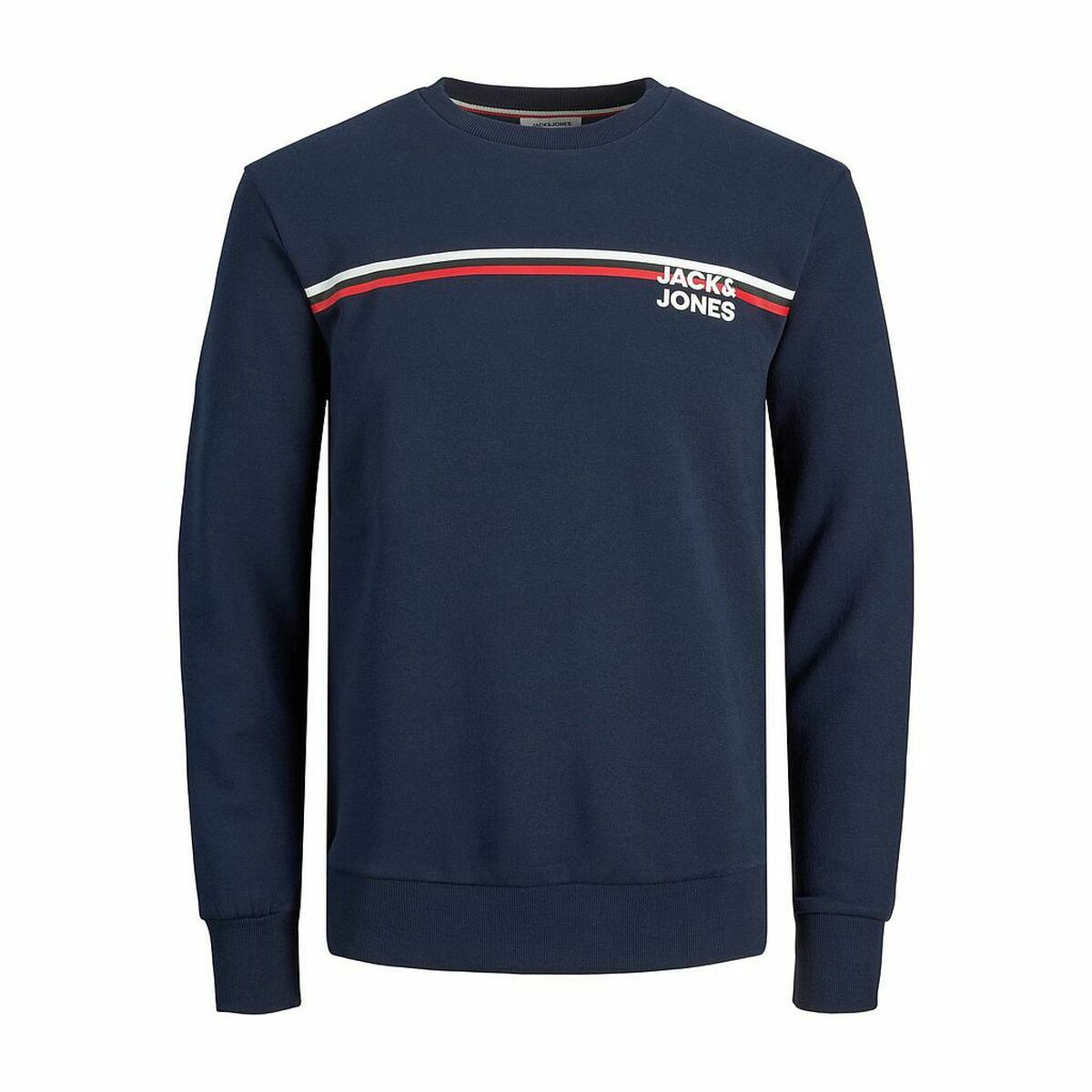 Jack & Jones Erkek Kapüşonlu Sweatshirt JJATLAS SWEAT CREW BOYUN 12224602 Koyu Mavi-2
