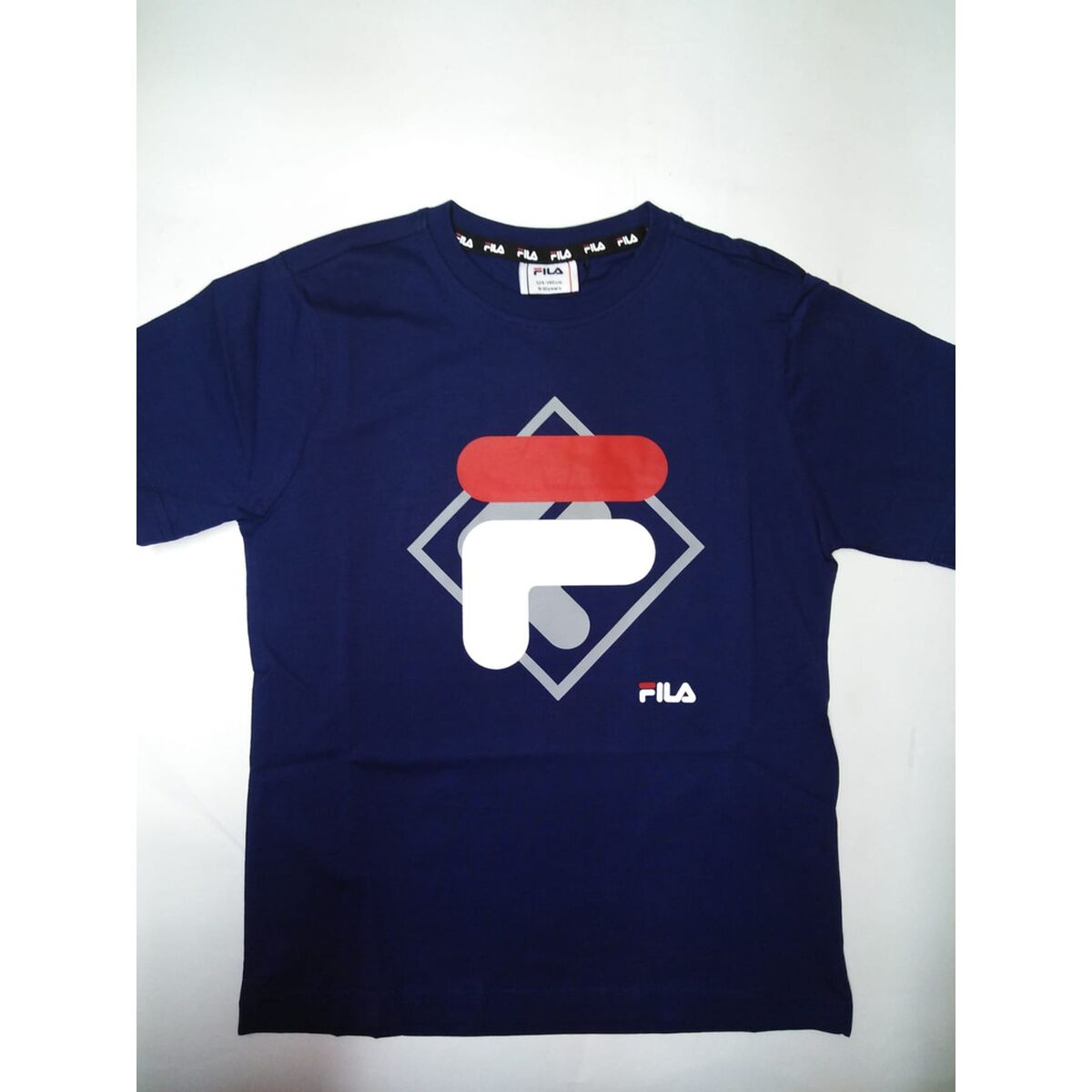 Maglia per bambini con manica corta Fila FAT0340 50001 Blu scuro-2