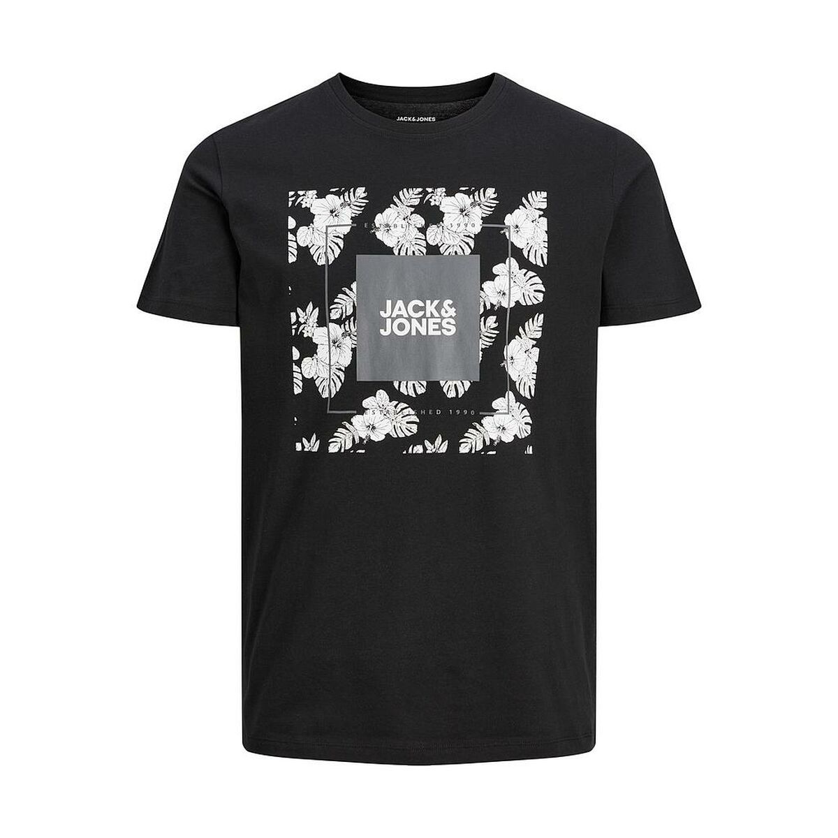 短袖球衣男子JJTROPICANA BOX TEE Jack&Jones 12224165 Black-4