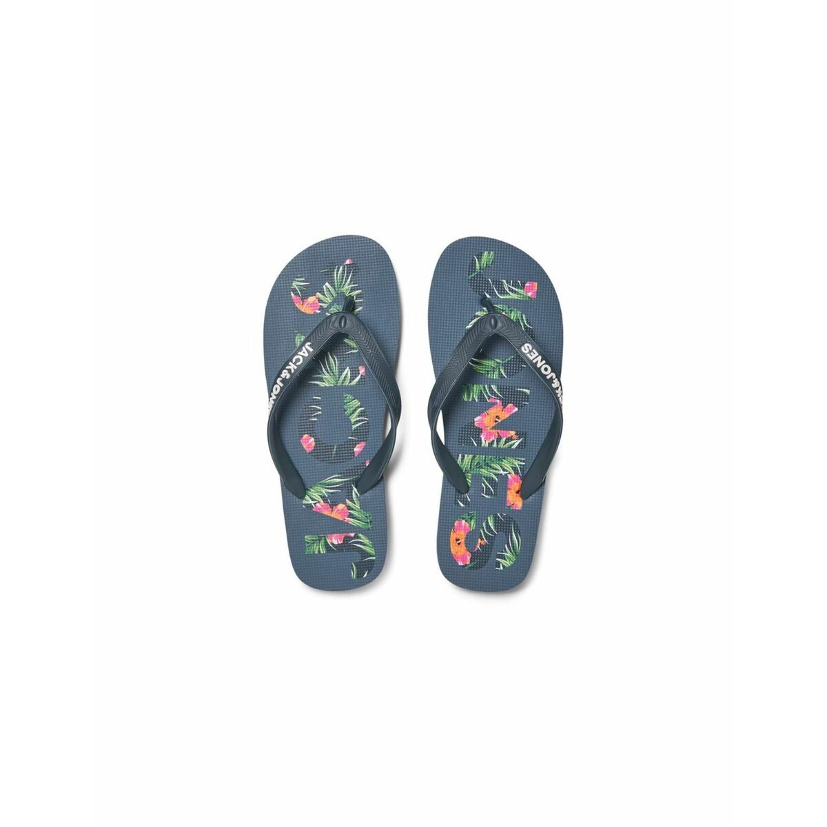 Flip flops for men Jack & Jones FWLOGO PALM PRINT 12230642 Dark Blue-2