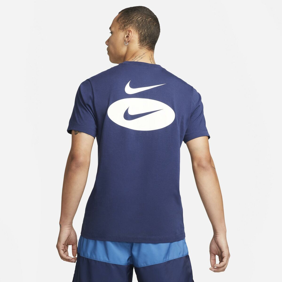Men's Short Sleeve T-Shirt Nike TEE ESS CORE 4 DM6409 410 Dark Blue-2