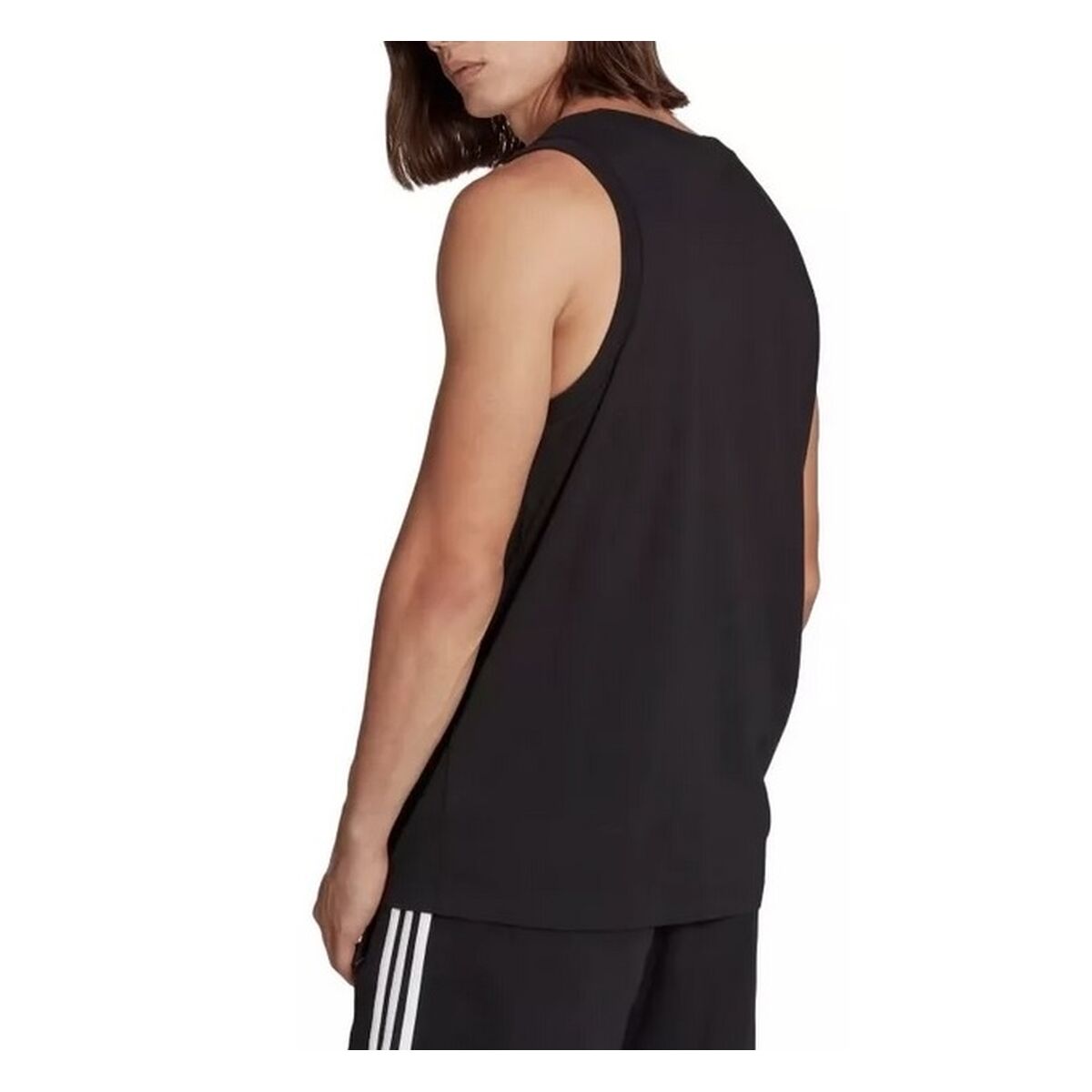 Мужская футболка без рукавов Adidas TREFOIL TANK IA4811  Чёрный-3