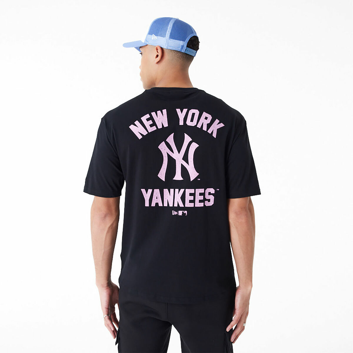 Men's Short Sleeve T-Shirt New Era WORDMARK OS TEE NEYYAN 60435524 Black-2