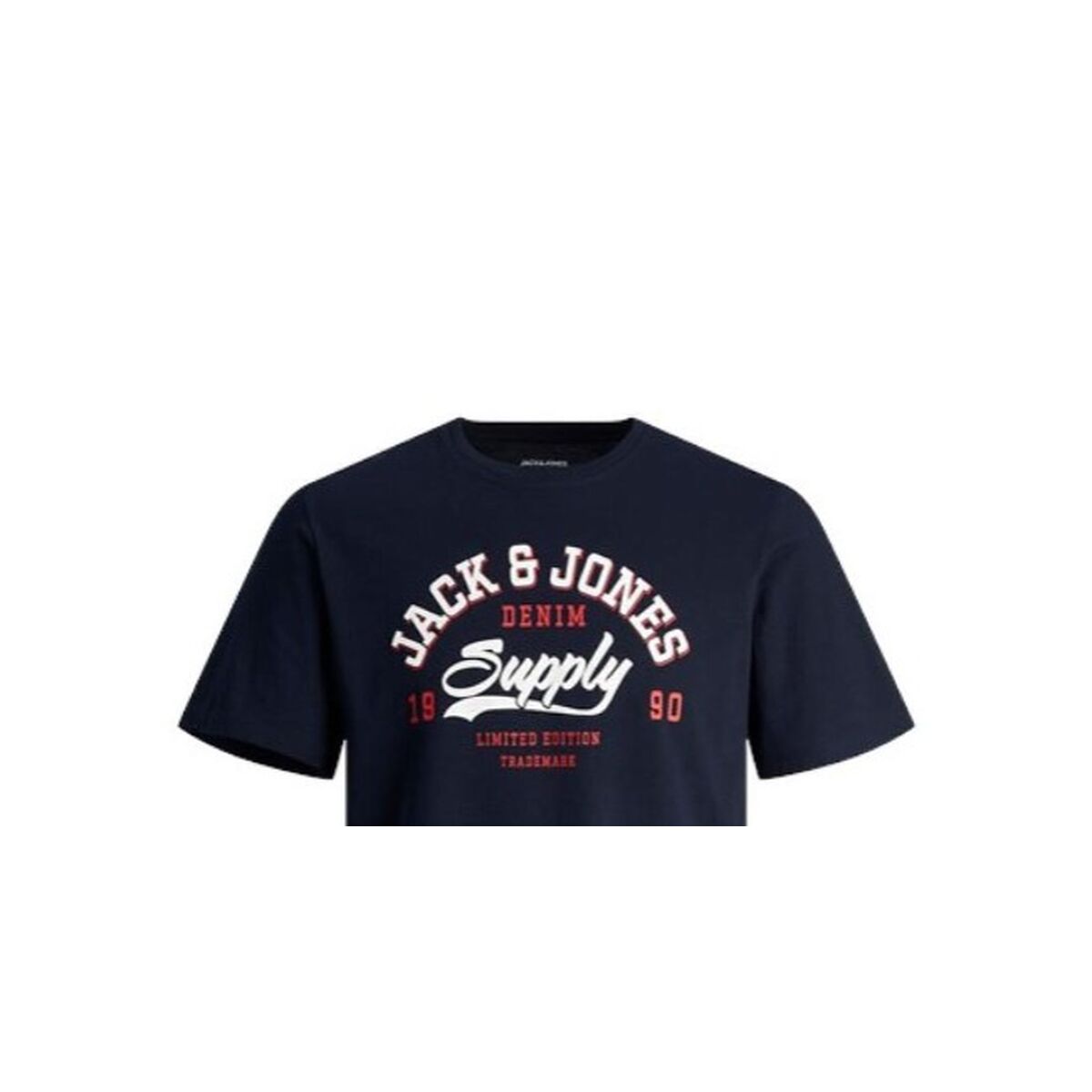 短袖球衣男子Jack&Jones JJELOGO TEE SS 12246690深蓝色-2