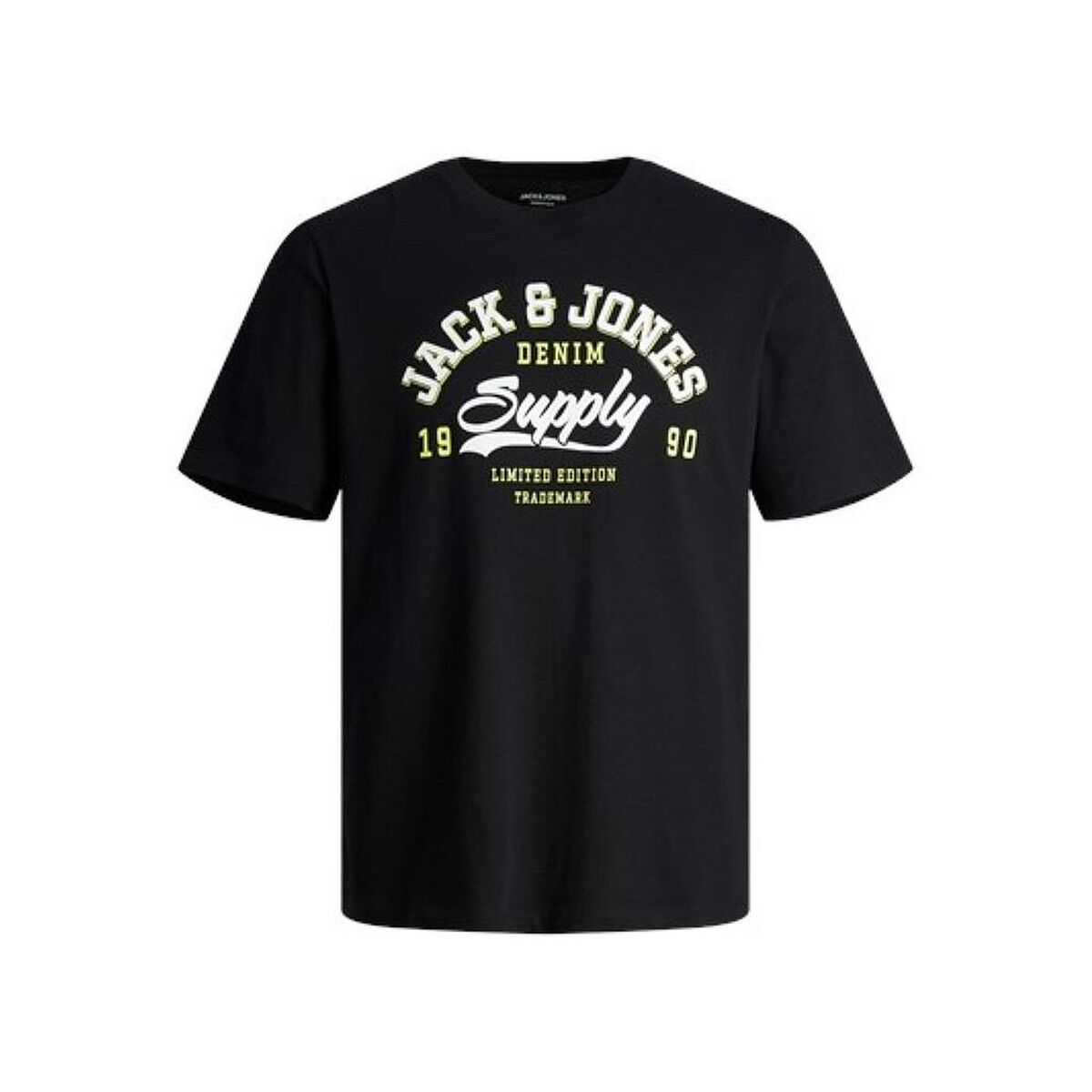 Camisa de manga curta masculino Jack & Jones JJELOGO TEE SS 12246690 Preto