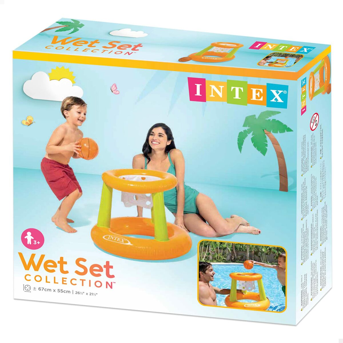 Надувной игра Intex Оранжевый Зеленый Баскетбольная корзина 67 x 55 cm-2