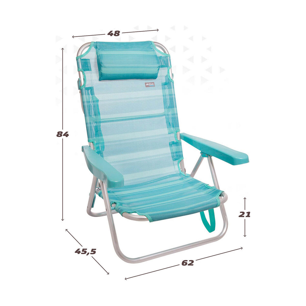 Складной стул Colorbaby Mediterran Белый бирюзовый 48 x 45,5 x 84 cm-3